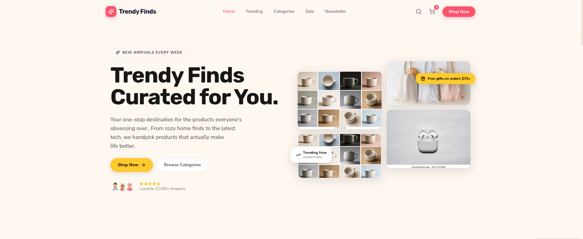 E-Commerce Landing Page