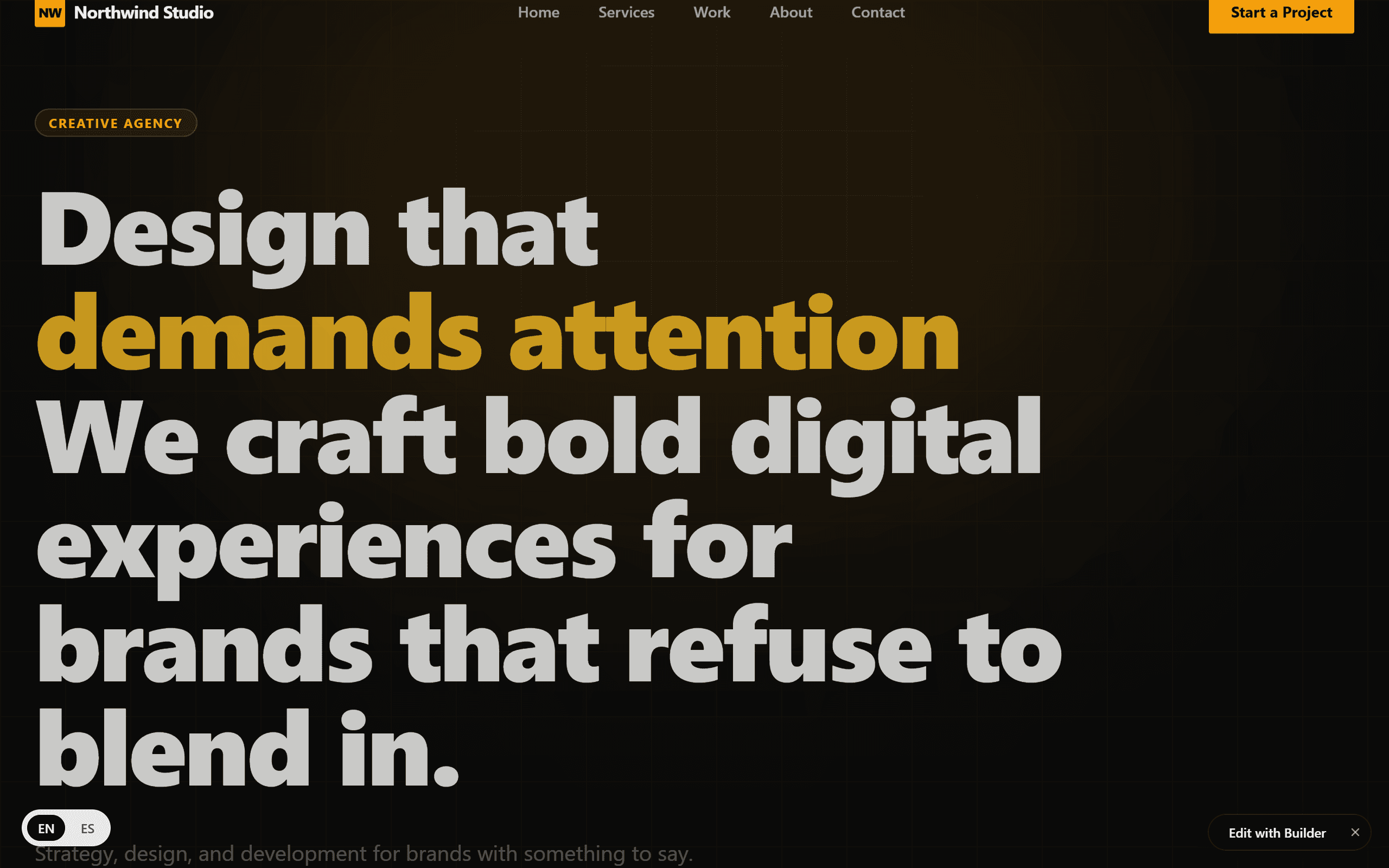 A polished agency website ready for launch