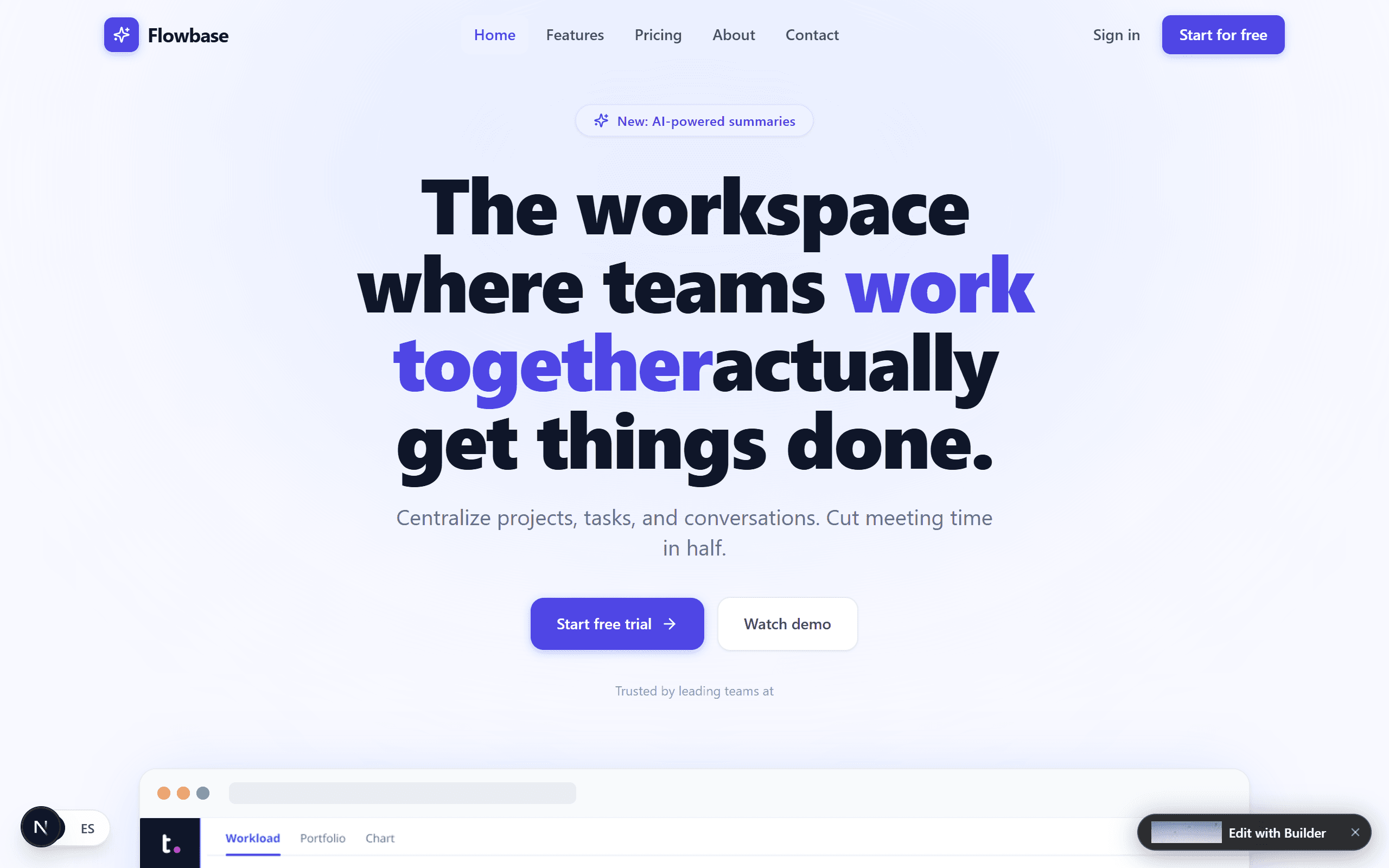 A production SaaS interface generated with reusable components